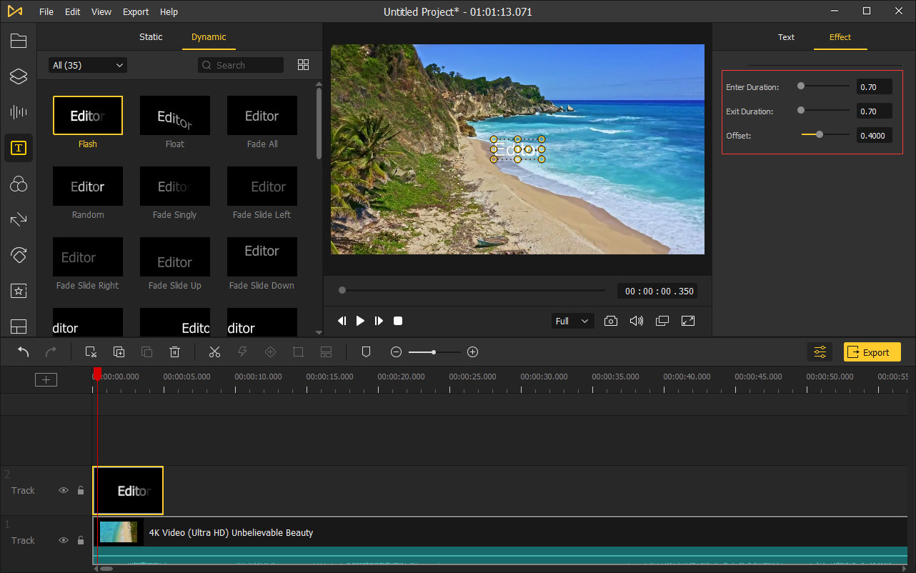 aplicar texto dinámico