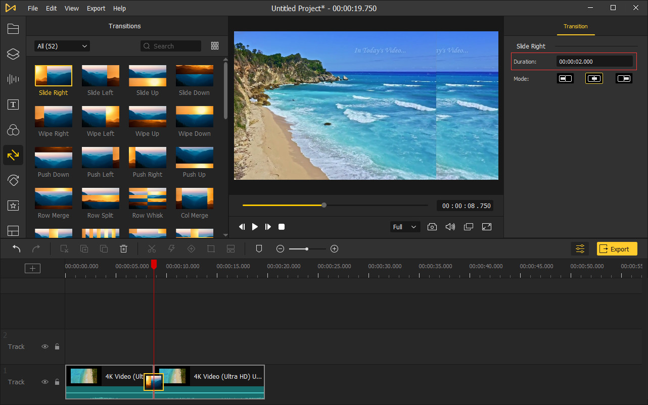 cambiar la duración de la transición