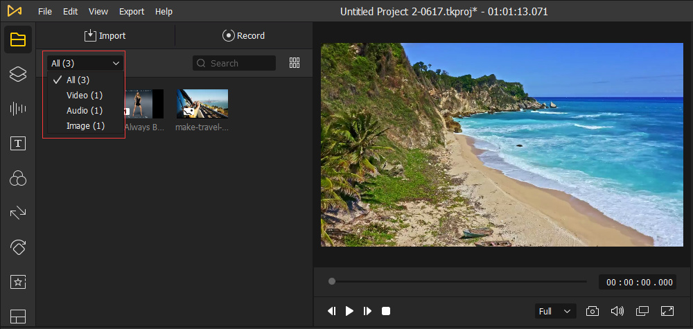 filtrar archivos multimedia