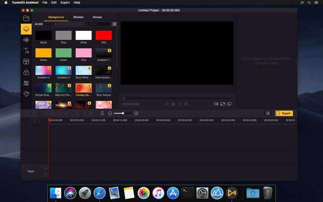 interfaz de acemovi video editor