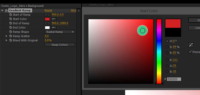 cambiar color en after effects