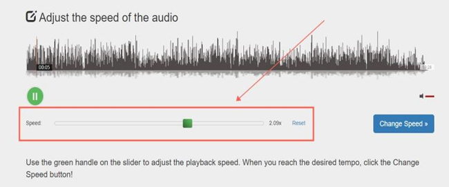 cambiar tempo de audio con audiotrimmer online free