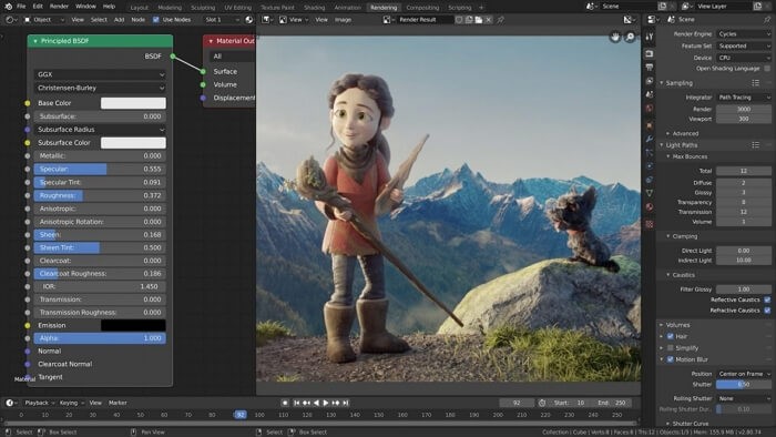 software de edición de video blender sin interfaz de filigrana