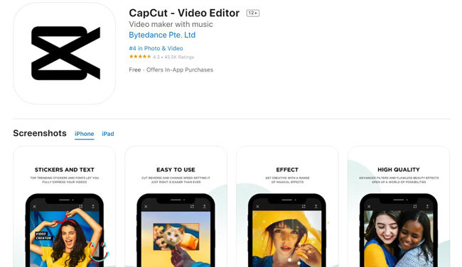 usar pantalla verde con capcut video editor app