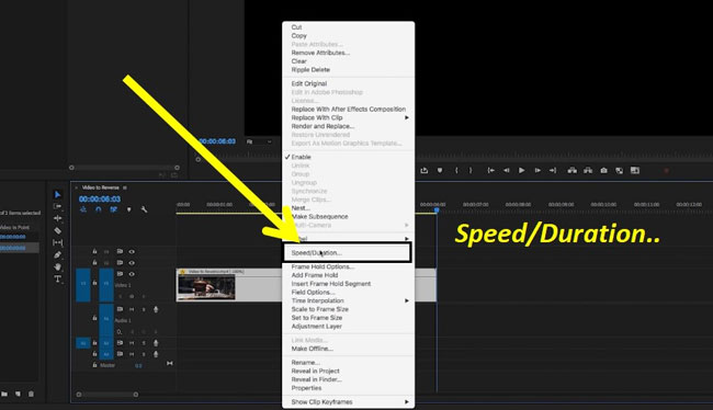 cambiar velocidad y duración en premiere pro