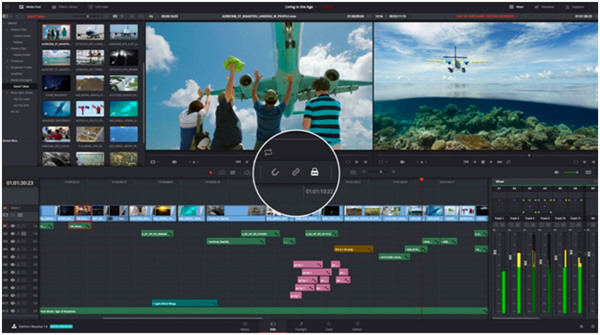 sincronizar audio y video con davinci resolve