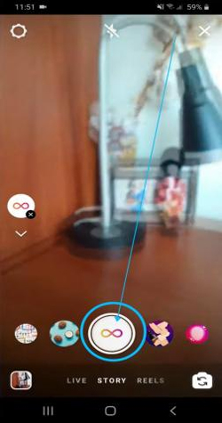 cómo hacer boomerang con un video ya grabado en instagram