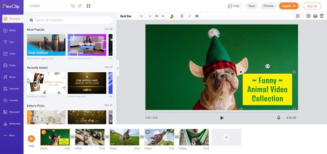 flexclips editor de video online