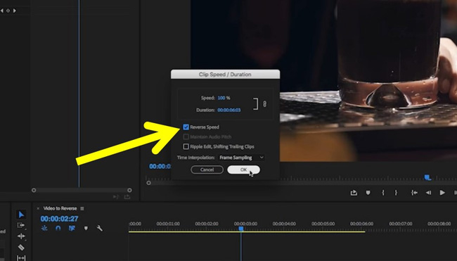 cómo reproducir un video al revés con premiere pro