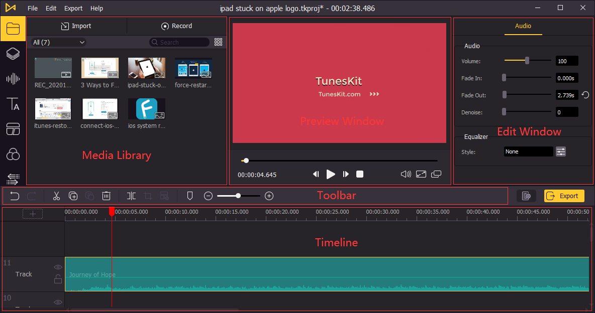 editar video con tuneskit acemovi